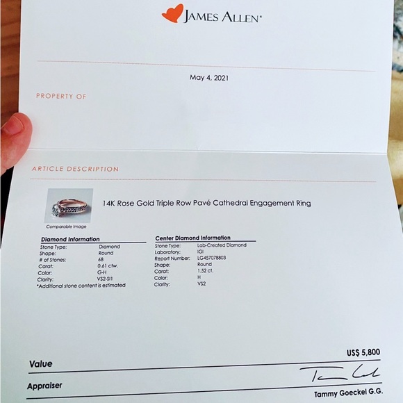 Your Boldest Yes Yet 💍  14K Rose Gold Triple Row Pavé Cathedral 🎁 - Picture 7 of 8